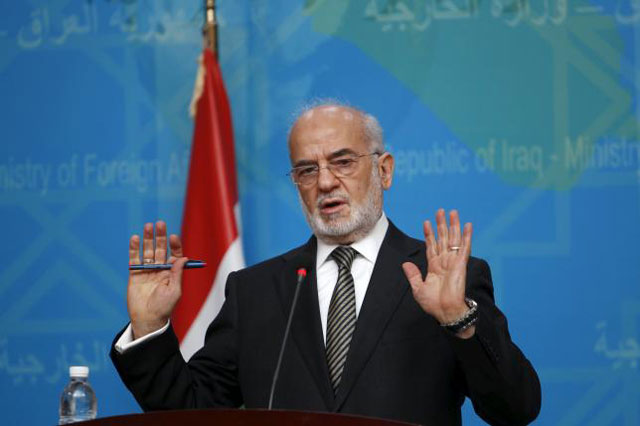 iraqi foreign minister ibrahim al jaafari speaks to reporters during a news conference in baghdad iraq december 30 2015 photo reuters