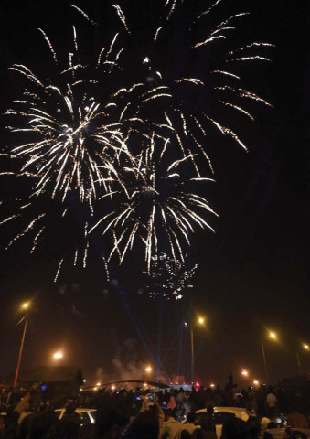 revellers celebrated new year s eve with fireworks and firing guns but stray bullets injured 18 unfortunate people photo afp revellers celebrated new year s eve with fireworks and firing guns but stray bullets injured 18 unfortunate people photo afp