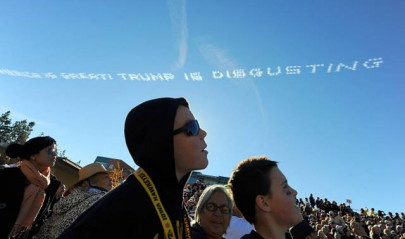 trump is disgusting skywriters slam white house hopeful trump is disgusting skywriters slam white house hopeful