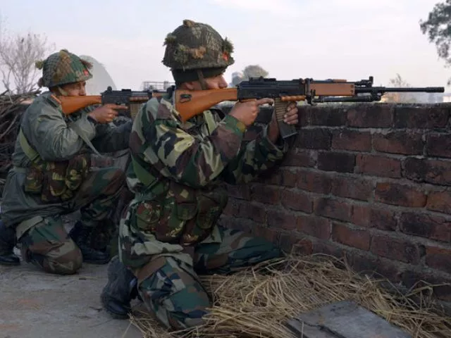 indian army soldiers take up position on the perimeter of an airforce base in pathankot on january 3 2016 photo af indian army soldiers take up position on the perimeter of an airforce base in pathankot on january 3 2016 photo af