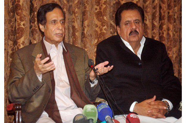 pakistan muslim league quaid pml q leader chaudhary parvez elahi addressing a press conference photo express
