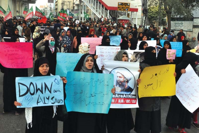 protesters called upon the west to condemn the executions in saudi arabia photo zafar aslam express