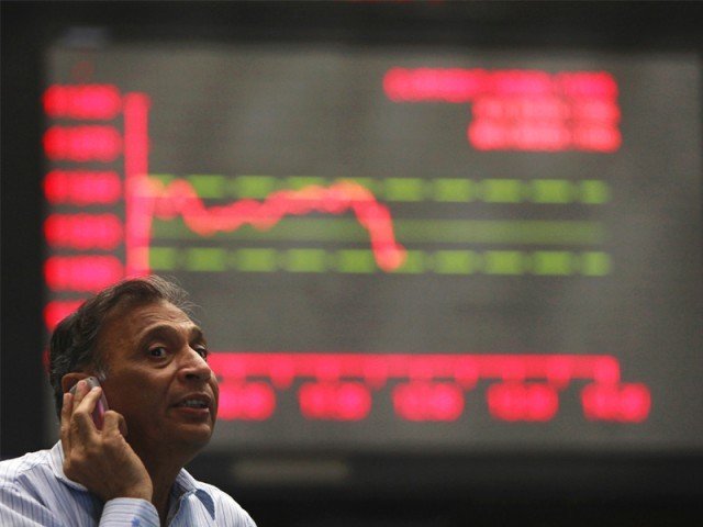 benchmark kse 100 index falls 219 82 points photo afp file