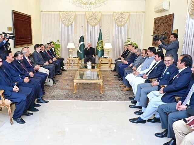 a delegation of the pakistan people s party led by chairman bilawal bhutto zardari calls on prime minister shehbaz sharif in islamabad on march 10 2025 courtesy pid a delegation of the pakistan people s party led by chairman bilawal bhutto zardari calls on prime minister shehbaz sharif in islamabad on march 10 2025 courtesy pid