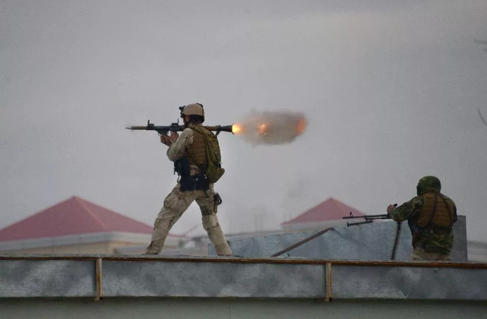 an afghan quick reaction force soldier fires a rocket propelled grenade launcher during an operation near the indian consulate in mazar i sharif on january 4 2016 photo afp an afghan quick reaction force soldier fires a rocket propelled grenade launcher during an operation near the indian consulate in mazar i sharif on january 4 2016 photo afp