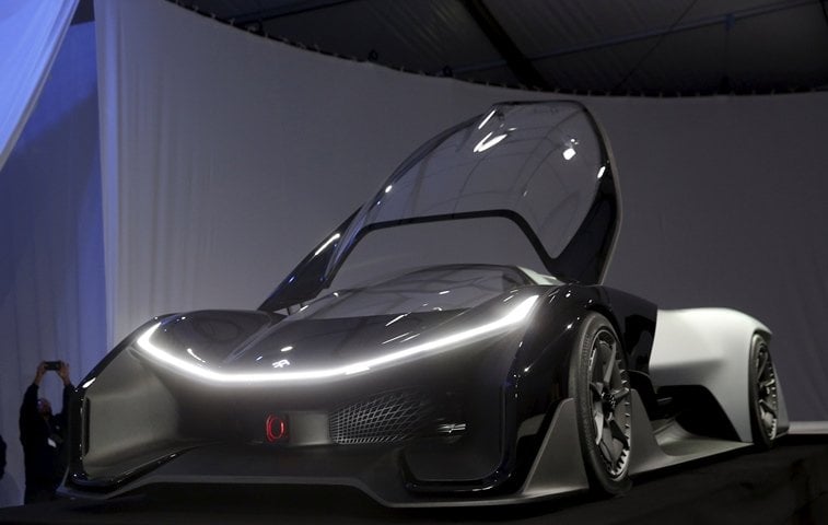 the faraday future ffzero1 electric concept car is shown after an unveiling at a news conference in las vegas nevada january 4 2016 photo reuters