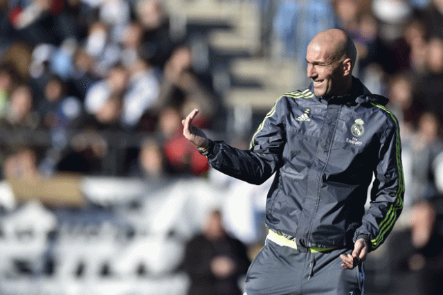 zinedine zidane gestures during his first training session as coach of real madrid at the alfredo di stefano stadium in valdebebas on the outskirts of madrid on january 5 2016 photo afp zinedine zidane gestures during his first training session as coach of real madrid at the alfredo di stefano stadium in valdebebas on the outskirts of madrid on january 5 2016 photo afp
