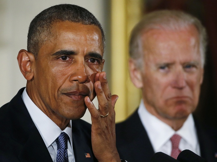 us president barack obama wipes tears while delivering a statement on steps the administration is taking to reduce gun violence in the east room of the white house in washington on january 5 2016 photo reuters