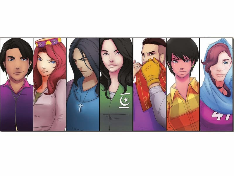 all the characters in the comic book belong to different religions and ethnic backgrounds photo by arif soomro
