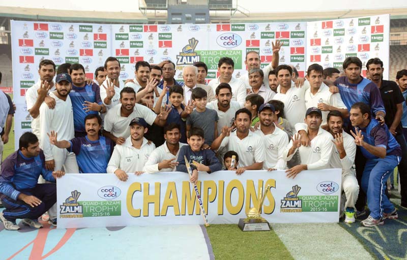 sngpl remained unbeaten throughout the tournament to successfully defend their quaid e azam trophy title photo mohammad azeem express