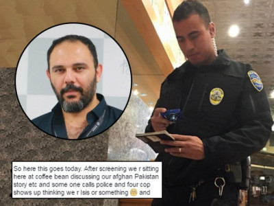 police called in after someone overheard jami discussing pak afghan story at us cafe