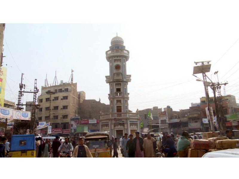 all four clocks on sukkur s ghanta ghar were stolen around 20 years ago and have yet to be replaced photo express