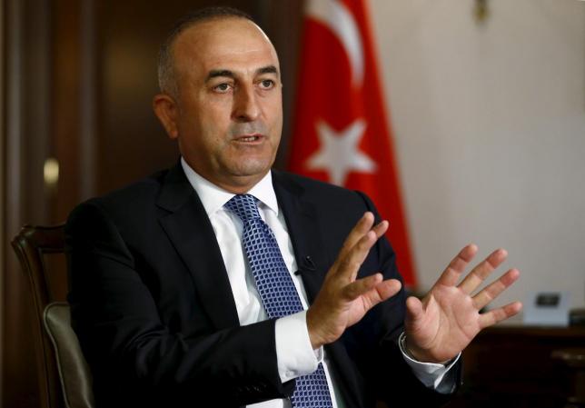 turkey 039 s foreign minister mevlut cavusoglu answers a question during an interview with reuters in ankara photo reuters