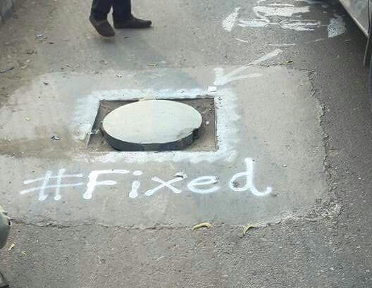 a manhole covered by alamgir khan photo facebook