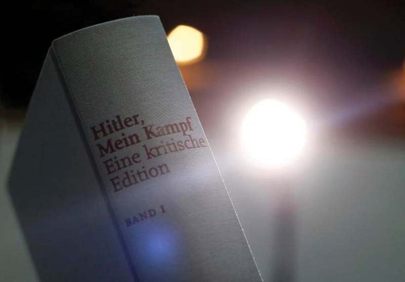 a copy of the book was displayed for media prior to a news conference in munich germany on january 8 photo reuters