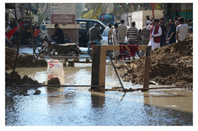 water pipeline bursts in pasposh nagar