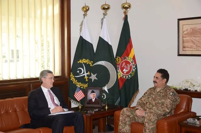 army chief general raheel sharif meets us special representative for afghanistan and pakistan richard olson in rawalpindi on january 11 2016 photo ispr army chief general raheel sharif meets us special representative for afghanistan and pakistan richard olson in rawalpindi on january 11 2016 photo ispr
