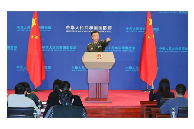 wu qian spokeperson for ministry of national defence addressing a press conference photo inp wu qian spokeperson for ministry of national defence addressing a press conference photo inp