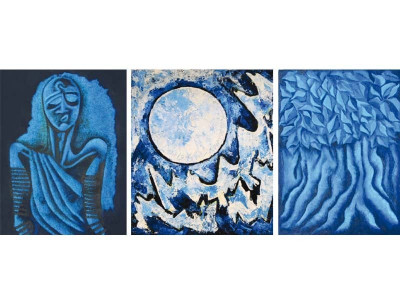 artistic depiction prepare to feel blue at syed ali wasif s latest exhibition