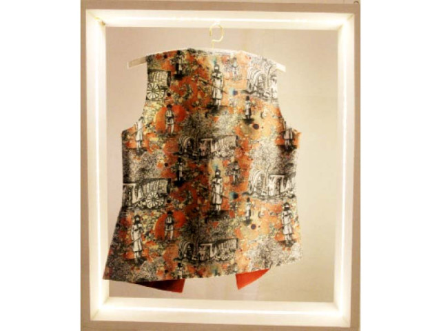 select work by graduating student khushnuma akbar being showcased at the exhibit photo ayesha mir express