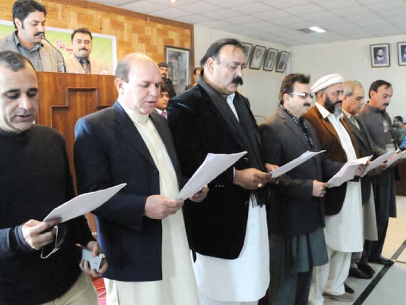 newly elected representatives take oath agha mehroz express