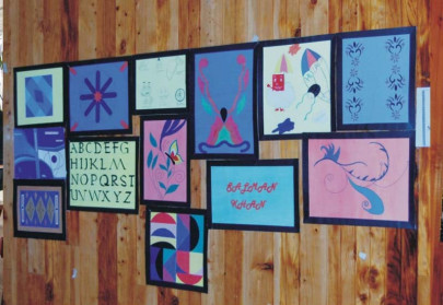 exhibiting talent paintings of hu students put on display