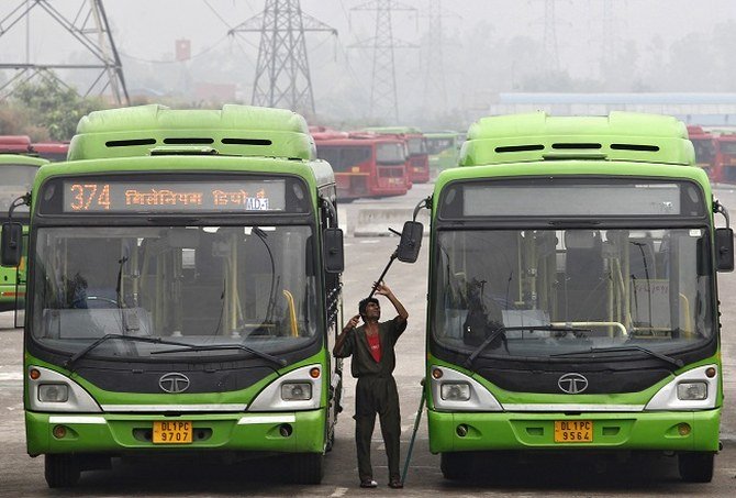 delhi transport corporation dtc buses in new delhi new delhi on january 15 wrapped up a trial of draconian driving restrictions that has taken around a million cars off the roads and seen even judges and diplomats carpool but made little obvious difference to air quality in the world 039 s most polluted capital air quality levels remained quot very unhealthy quot on january 15 the final day of the two week experiment in allowing private cars on the roads only on alternate days photo reuters