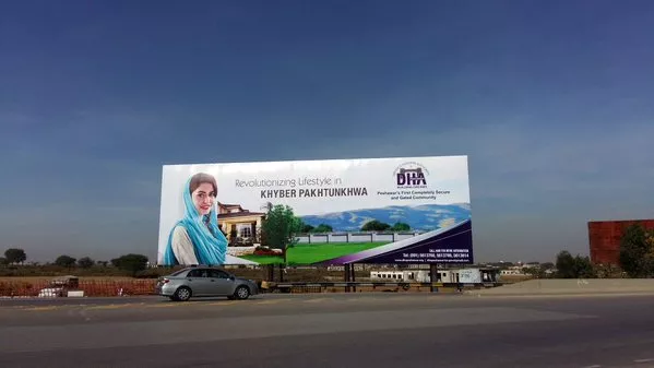 billboard of dha peshawar on islamabad peshawar motorway photo halima mansoor express billboard of dha peshawar on islamabad peshawar motorway photo halima mansoor express