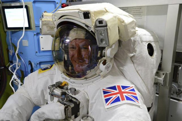 british astronaut tim peake poses in his spacesuit aboard the international space station on january 11 2015 photo reuters