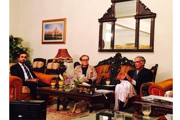 the members called on the k p chief minister pervez khattak at his official residence photo fb com ptidenmark