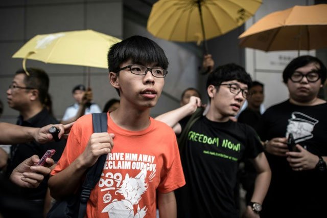 joshua wong the teenage face of the umbrella movement which brought parts of hong kong to a standstill in 2014 seeking fully free leadership elections photo afp