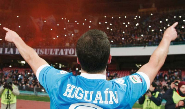 higuain found the net twice to give napoli a fourth successive league win and maintain their position on top of the serie a table photo afp higuain found the net twice to give napoli a fourth successive league win and maintain their position on top of the serie a table photo afp