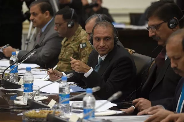 pakistani foreign secretary aizaz ahmad chaudhry 3r listens during the second round of four way peace talks at the presidential palace in kabul on january 18 2016 photo afp pakistani foreign secretary aizaz ahmad chaudhry 3r listens during the second round of four way peace talks at the presidential palace in kabul on january 18 2016 photo afp