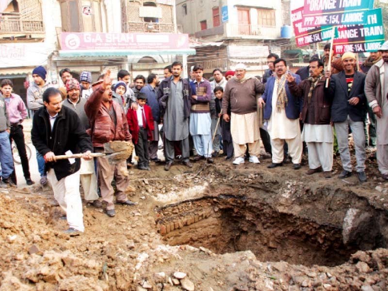 ppp lahore leader demanded that the govt stop construction work and call for a public review of the project photo abid nawaz express