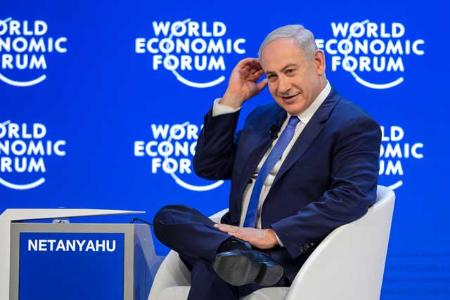 israeli prime minister benjamin netanyahu attends a conference at the world economic forum wef annual meeting in davos on january 21 2016 photo afp