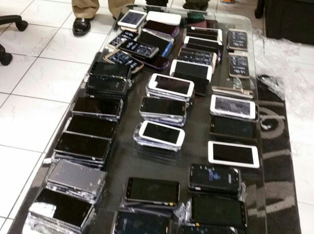 the passenger returning from dubai had the mobile phones tied to his body to conceal them photo customs the passenger returning from dubai had the mobile phones tied to his body to conceal them photo customs