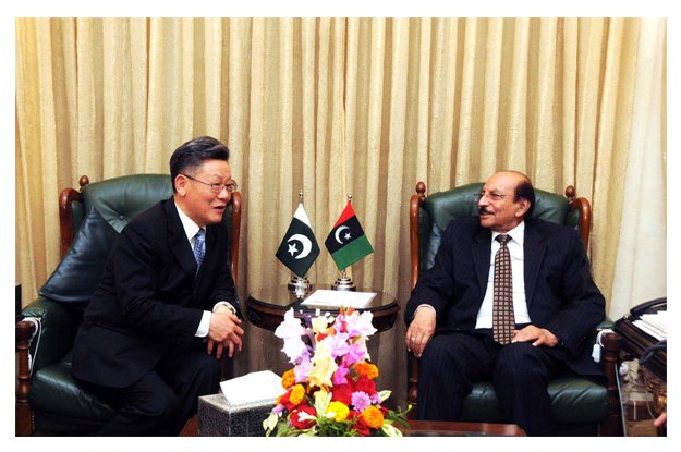 china pakistan association president sha zukang called on cm sindh photo nni