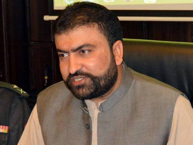 balochistan home minister sarfaraz bugti addresses a press conference in quetta on september 1 2015 photo inp