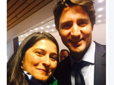 sharmeen obaid s fan moment with canadian pm justin trudeau