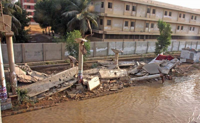 one of the few ramps built for wheelchair bound residents of the city on university road was demolished on december 9 last year despite a court order to ensure it stays put photo athar khan express one of the few ramps built for wheelchair bound residents of the city on university road was demolished on december 9 last year despite a court order to ensure it stays put photo athar khan express