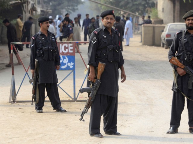 file photo of police in peshawar photo reuters