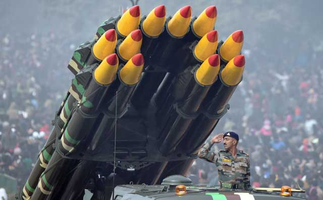 an indian soldier salutes as he rides a smerch rocket launcher during india 039 s republic day parade in new delhi on january 26 2016 thousands gathered in new delhi amid tight security january 26 for india 039 s annual republic day parade photo afp an indian soldier salutes as he rides a smerch rocket launcher during india 039 s republic day parade in new delhi on january 26 2016 thousands gathered in new delhi amid tight security january 26 for india 039 s annual republic day parade photo afp