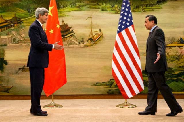 us secretary of state john kerry left and chinese foreign minister wang yi meet in beijing on january 27 2016 photo afp us secretary of state john kerry left and chinese foreign minister wang yi meet in beijing on january 27 2016 photo afp