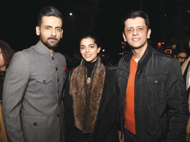 lead actors sanam saeed and mohib mirza pictured with music director ali sher at the launch event photo publicity lead actors sanam saeed and mohib mirza pictured with music director ali sher at the launch event photo publicity
