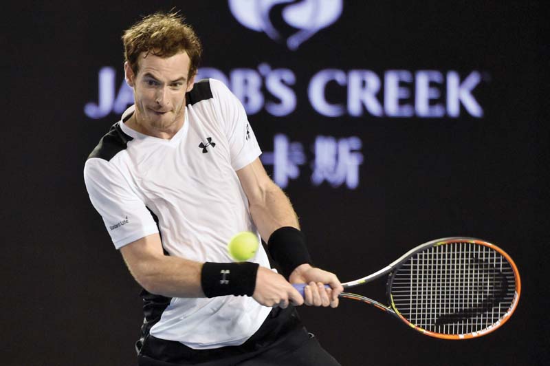 murray appeared to benefit in the change to the slower court conditions when the roof was closed on rod laver arena in the third set photo afp