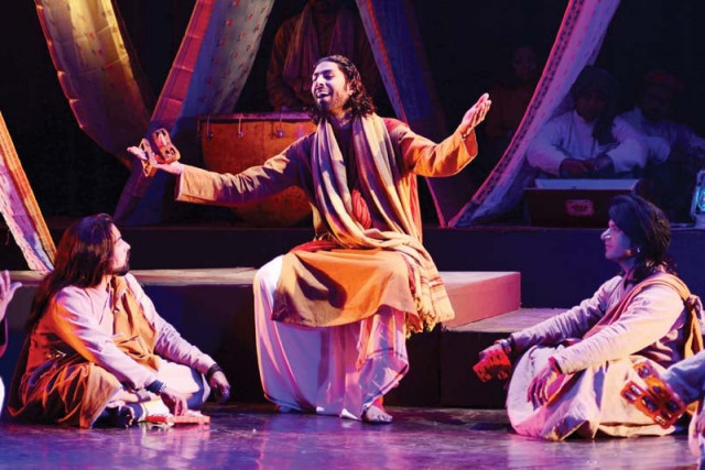 the cast of kabira khara bazaar mein performs on stage on wednesday photo express the cast of kabira khara bazaar mein performs on stage on wednesday photo express