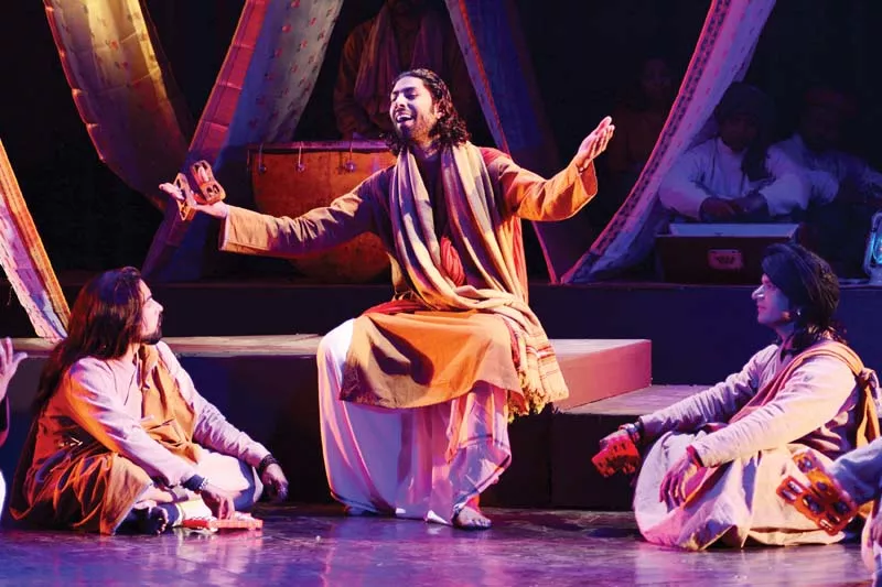 the cast of kabira khara bazaar mein performs on stage on wednesday photo express the cast of kabira khara bazaar mein performs on stage on wednesday photo express