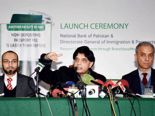 federal interior minister chaudhry nisar ali khan addressing a presser in islamabad on january 28 2016 photo pid federal interior minister chaudhry nisar ali khan addressing a presser in islamabad on january 28 2016 photo pid