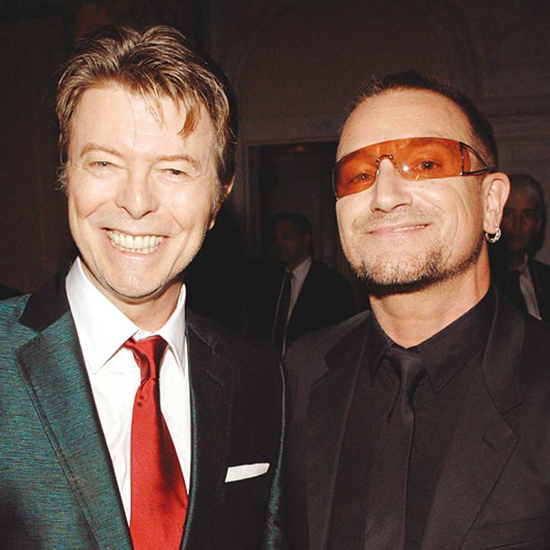 bono stated bowie helped him find doors into other worlds while his talent was analogous to elvis presley s photo file