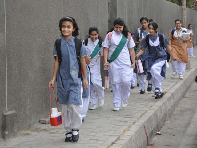 students seen going to school photo muhammad azeem express